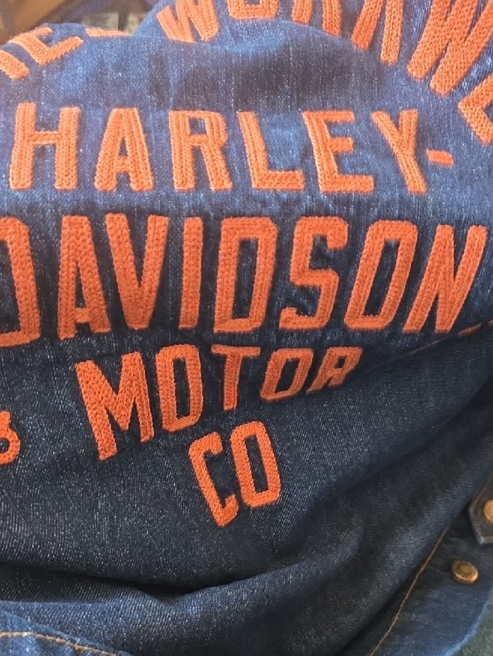 NEW!!! Harley-Davidson x Dickies Navy Denim Workwear Jacket, Large, Retail $220 - Picture 14 of 16